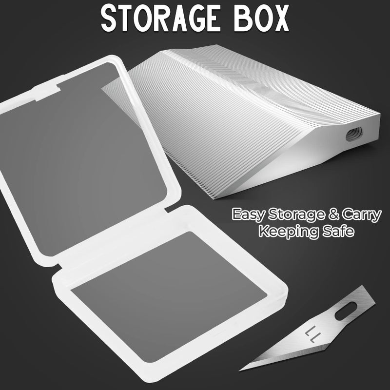 Jetmore 100 Pack Exacto Knife Blades, Hobby & Craft Knife Replacement Blades with Storage Box for Scrapbooking, Caving & Stencil - Image 5